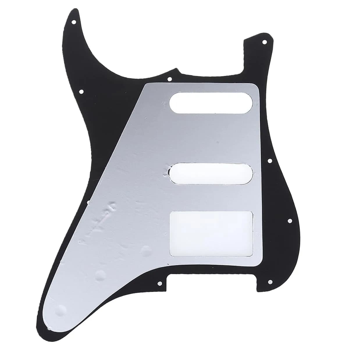 Musiclily Pro 11-Hole HSS Modern ST Guitar Pickguard 3Ply White | Fits American Stratocaster Guitars — 3Ply Black thumbnail 3