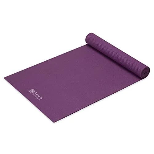Gaiam Essentials Yoga Mat 6mm (0.25 Inch) Thick with Carrying Sling, Purple | Non-Slip Textured Surface for Yoga & Pilates thumbnail 7