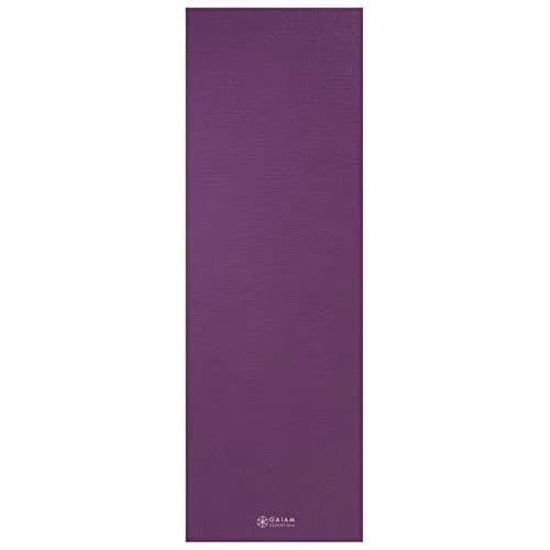 Gaiam Essentials Yoga Mat 6mm (0.25 Inch) Thick with Carrying Sling, Purple | Non-Slip Textured Surface for Yoga & Pilates thumbnail 9