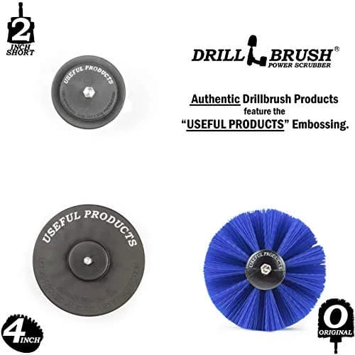Drillbrush Hull Cleaning Brush Set - 3-Piece Marine & Boat Scrubbing Kit | Blue Nylon, 2in, 4in, 3.5in corner, 5in extension thumbnail 7