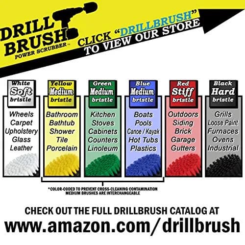 Drillbrush Hull Cleaning Brush Set - 3-Piece Marine & Boat Scrubbing Kit | Blue Nylon, 2in, 4in, 3.5in corner, 5in extension thumbnail 3