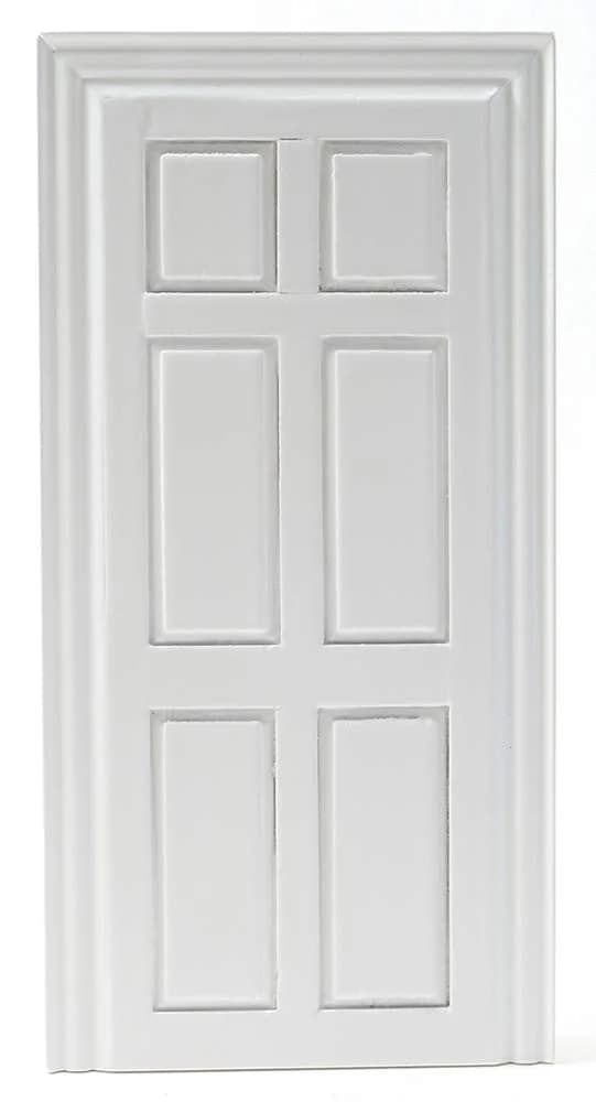 Classics by Handley Dollhouse Miniature 6-Panel White False Door | 1:12 Scale, Solid Wood, Collectible