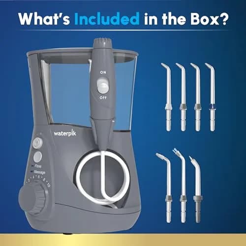 Waterpik Aquarius Countertop Water Flosser WP-667 Gray | 10 Settings, 7 Tips, ADA Accepted thumbnail 4