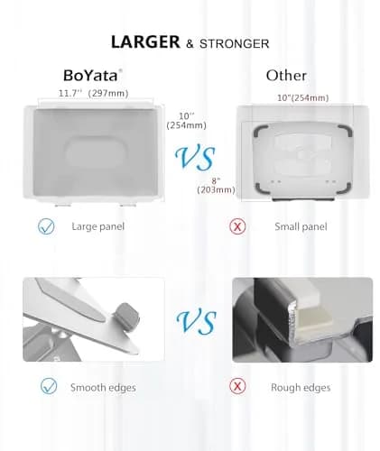 BoYata Adjustable Laptop Stand Silver | Multi-Angle Riser for Laptops up to 17 Inches thumbnail 5