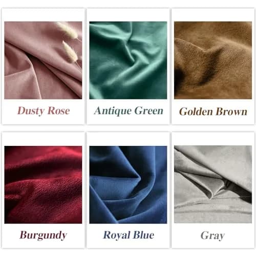 Melodieux Pom Poms Wide Velvet Curtains 100" W x 96" L | Vintage Luxury Room Darkening (120 chars) thumbnail 7