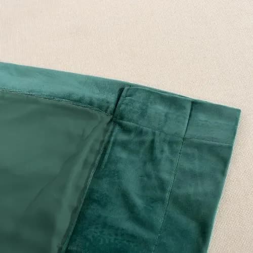 Melodieux Pom Poms Velvet Blackout Curtains 100" W x 84" L | Vintage Luxury Room Darkening (115c) thumbnail 9