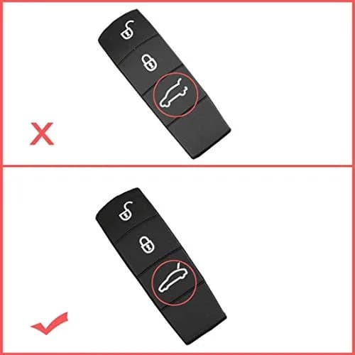 Jaronx Soft Rubber Key Button Cover for Porsche Panamera | Black thumbnail 3