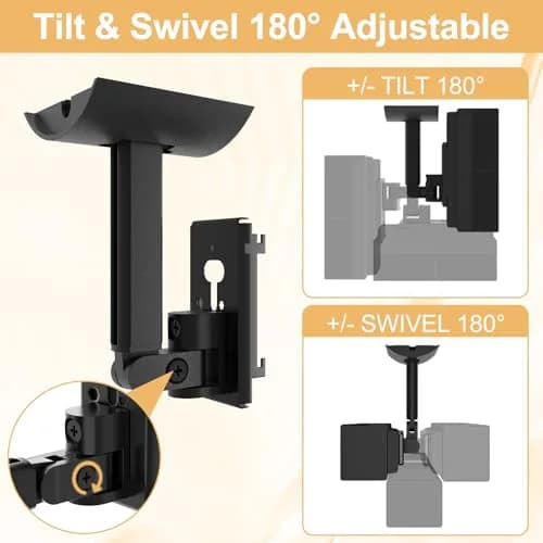 Dinghosen Black Wall Mount Bracket for Bose UB-20 Speakers | 0.29 kg (0.64 lb) Metal Mount thumbnail 4