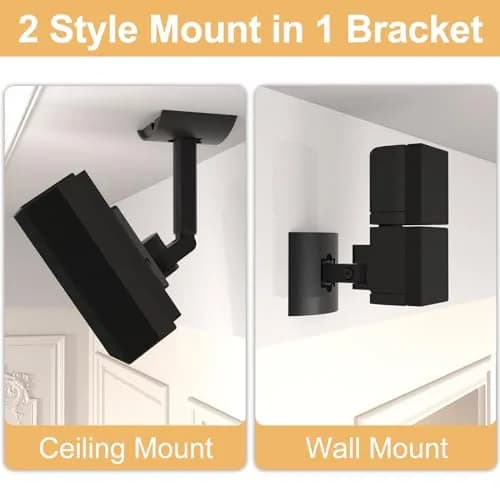 Dinghosen Black Wall Mount Bracket for Bose UB-20 Speakers | 0.29 kg (0.64 lb) Metal Mount thumbnail 2