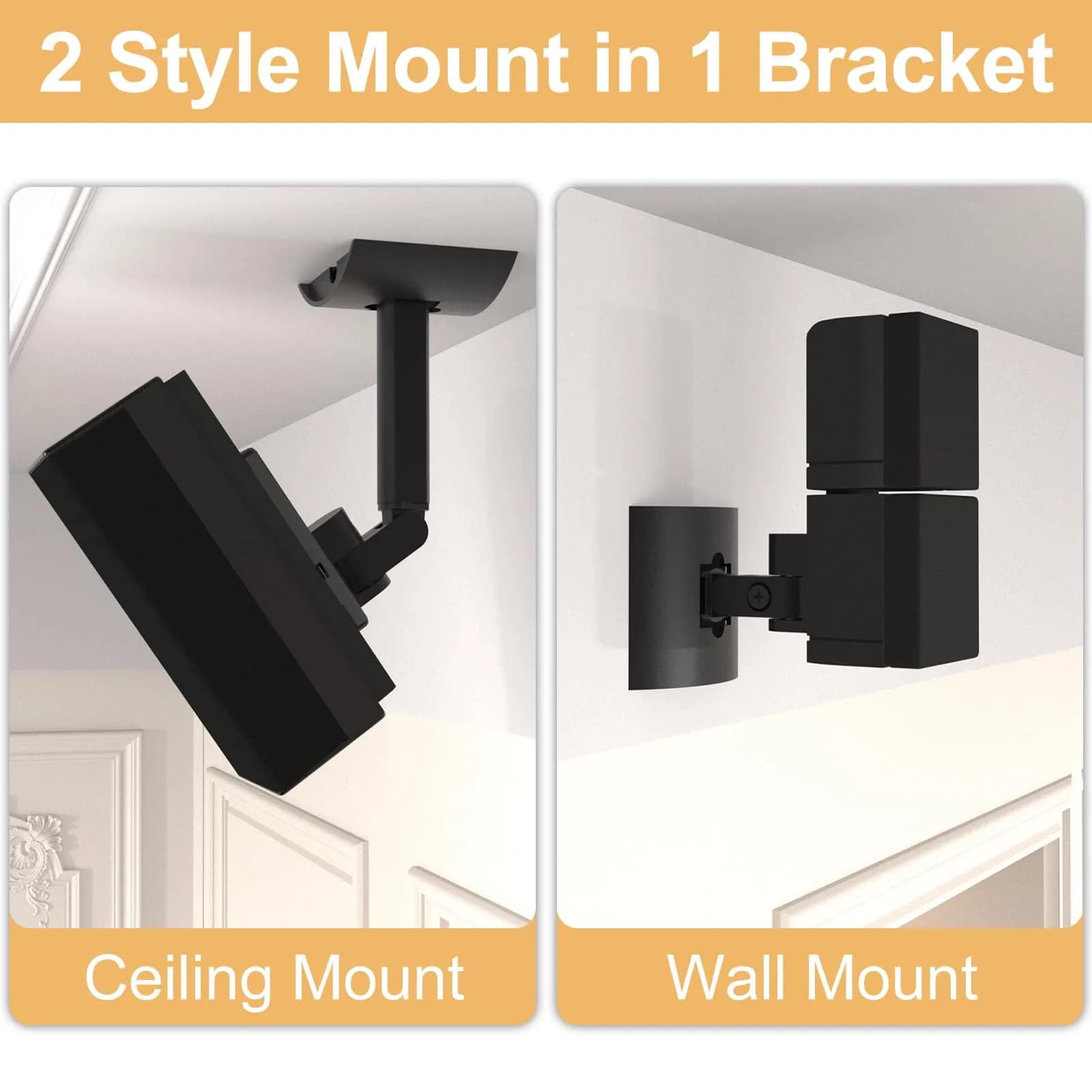 Dinghosen Black Wall Mount Bracket for Bose UB-20 Speakers | 0.29 kg (0.64 lb) Metal Mount - view 2