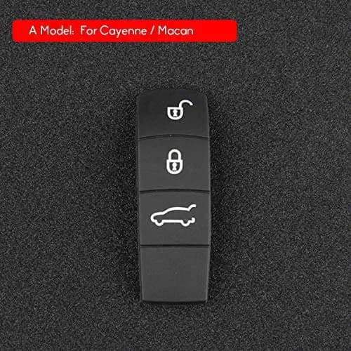 Jaronx Keyless Entry Remote Key Button Cover for Porsche Cayenne/Macan | Black Rubber Protector thumbnail 4