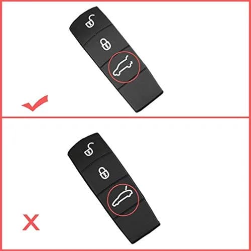 Jaronx Keyless Entry Remote Key Button Cover for Porsche Cayenne/Macan | Black Rubber Protector thumbnail 3