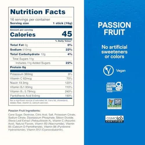 Liquid I.V. Hydration Multiplier Electrolyte Drink Mix, Passion Fruit, 16 Count (9.03 oz / 256 g) | Clinically Tested Hydration thumbnail 7