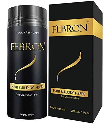 FEBRON Hair Fibers For Thinning Hair Medium Brown 30g | Natural, Undetectable & Lasts All Day thumbnail 1