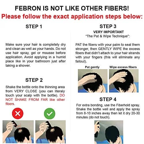 FEBRON Hair Fibers For Thinning Hair Medium Brown 30g | Natural, Undetectable & Lasts All Day thumbnail 10