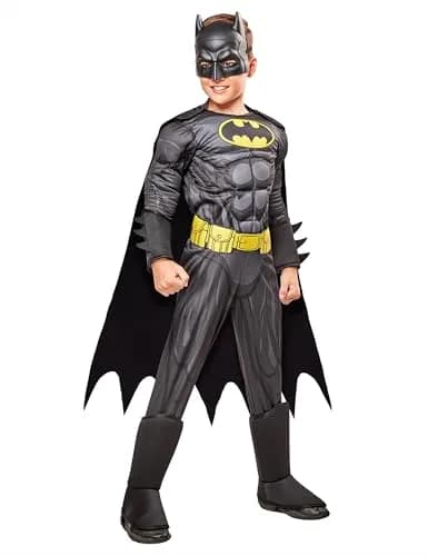 Rubies DC Comics Batman Deluxe Muscle Chest Costume for Kids, Boys XS (2-4) | Officially Licensed Superhero Outfit thumbnail 1
