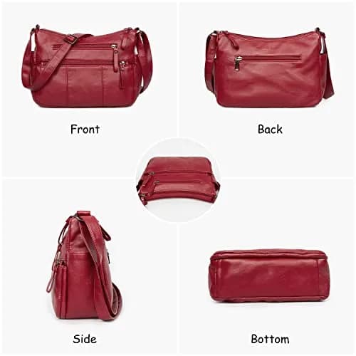 VOLGANIK ROCK Women's PU Leather Shoulder Bag 29.97 cm (11.8") | Soft & Lightweight Crossbody Purse thumbnail 5