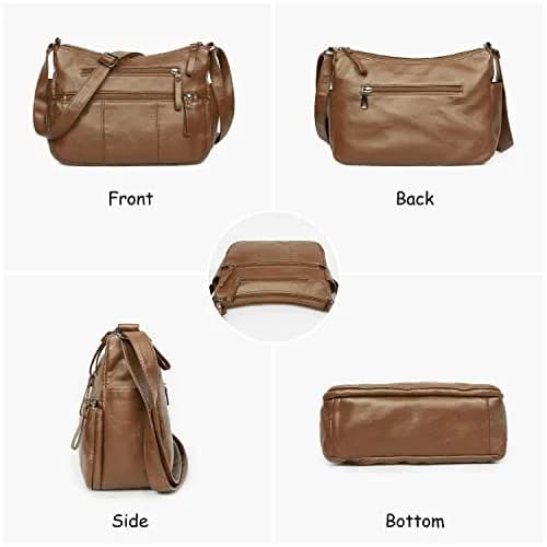 VOLGANIK ROCK Women's PU Leather Shoulder Bag 33cm (11.8") | Versatile Crossbody Purse with Multiple Pockets thumbnail 4