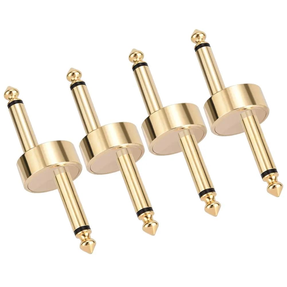 OTraki Z Type Guitar Pedal Connector 4 Pack Gold | Space-Saving Copper Pedal Coupler — Z - Type