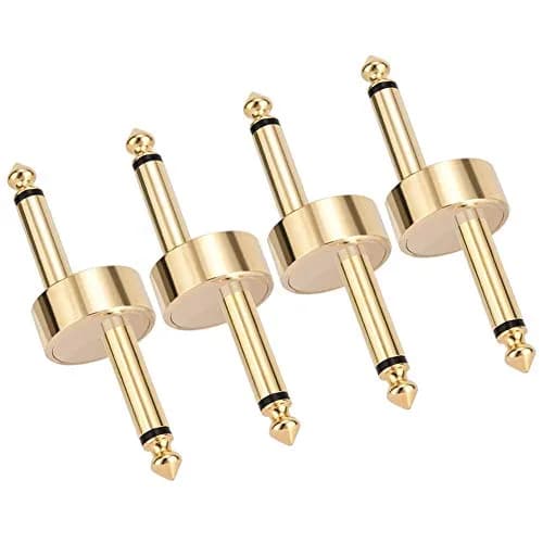 OTraki Z Type Guitar Pedal Connector 4 Pack Gold | Space-Saving Copper Pedal Coupler thumbnail 1