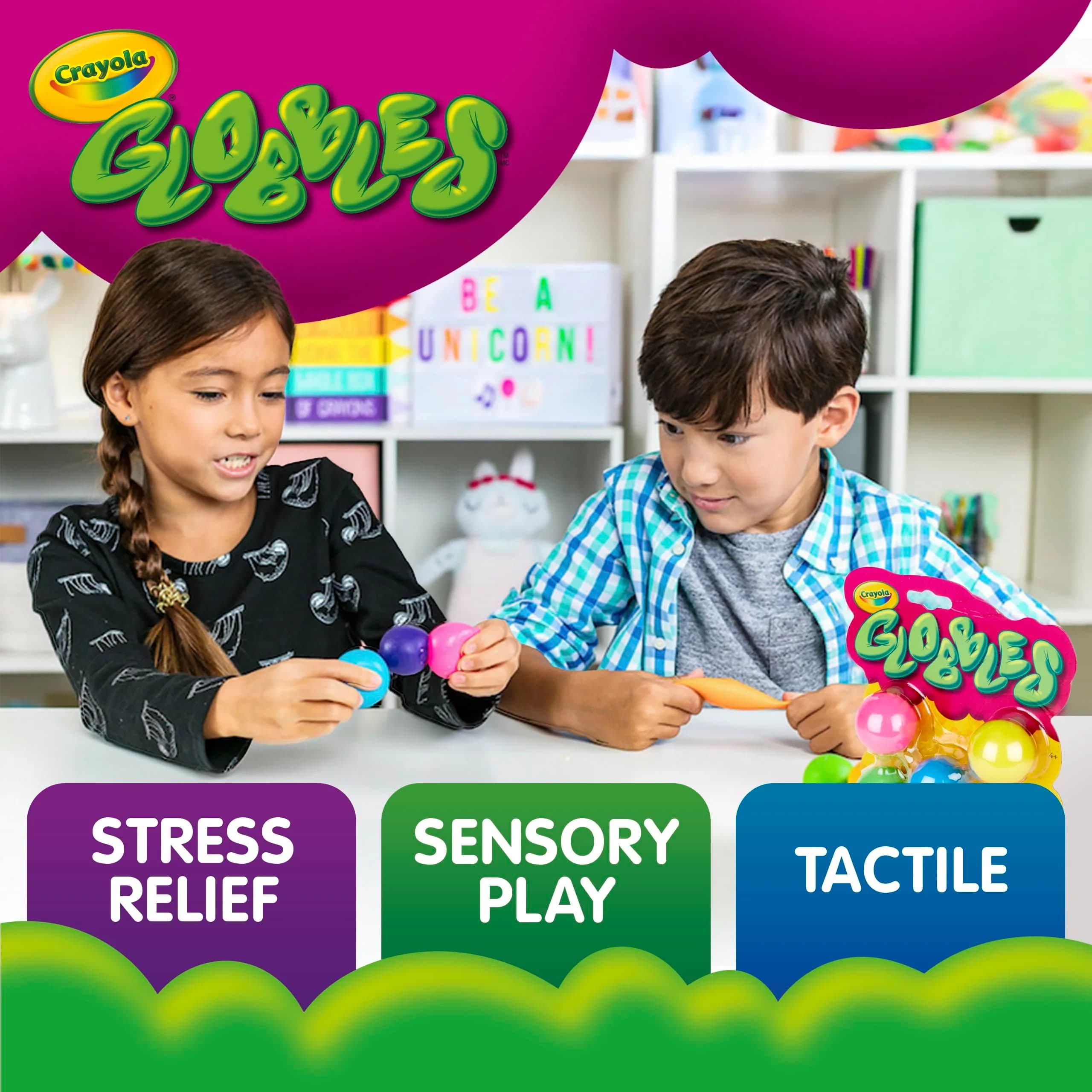 Crayola Globbles Fidget Toy 6ct | Sticky Stress Ball for Adults & Kids - view 2