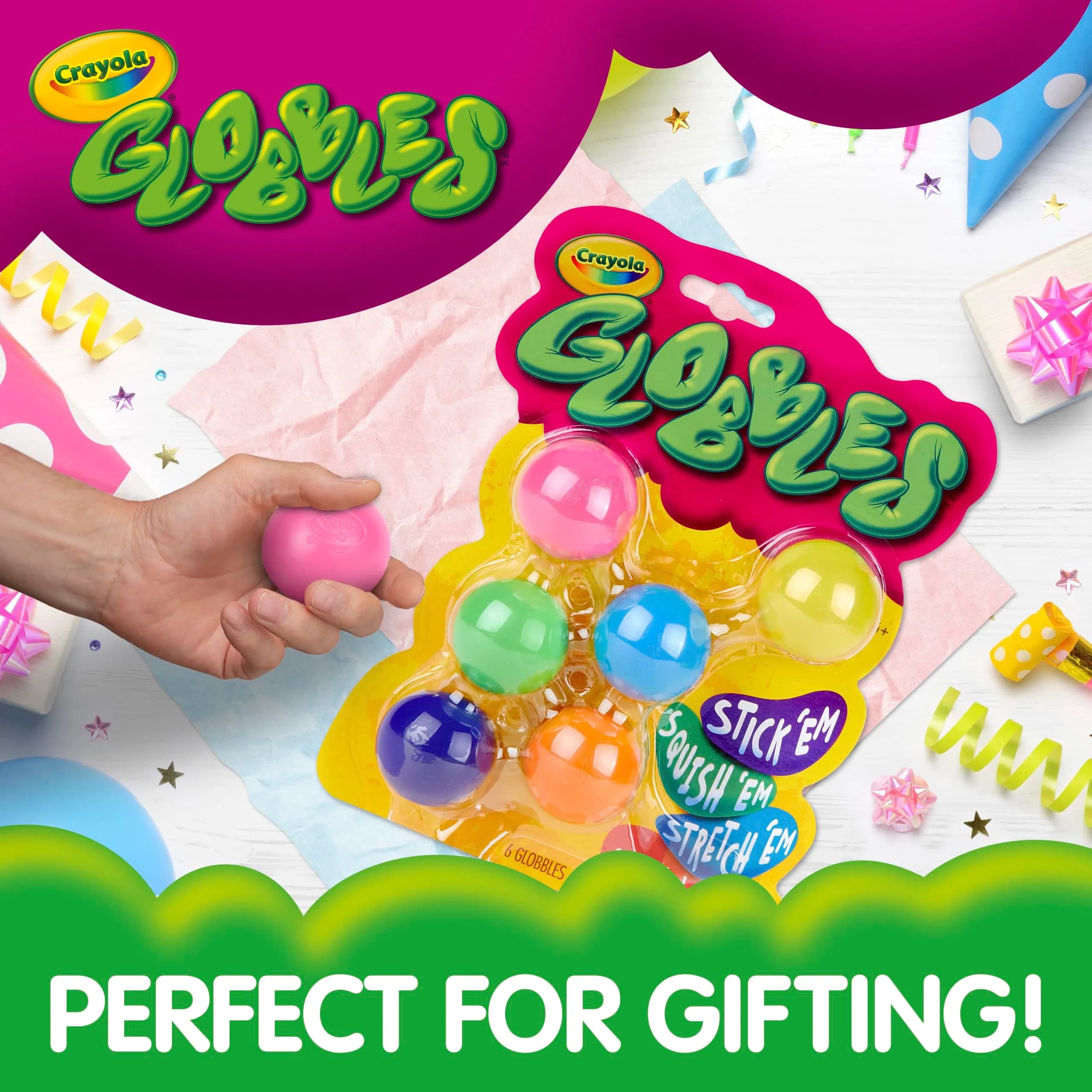 Crayola Globbles Fidget Toy 6ct | Sticky Stress Ball for Adults & Kids - view 5