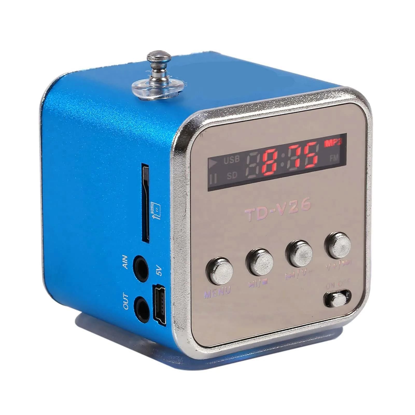 Zerone Mini Speaker Digital Music Player 5x5cm | Portable MP3 with FM Radio & TF/USB Support - main product image