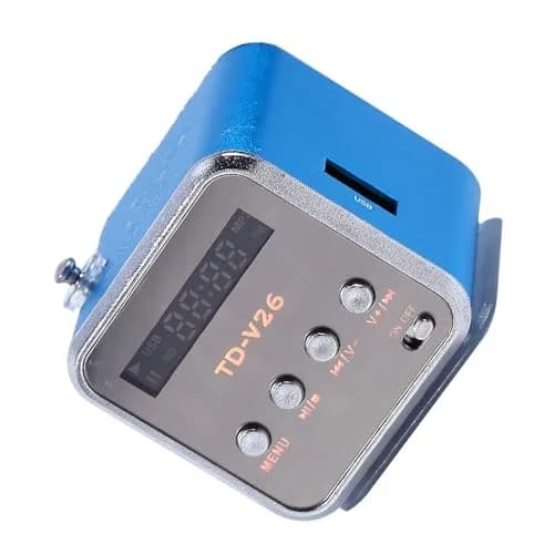 Zerone Mini Speaker Digital Music Player 5x5cm | Portable MP3 with FM Radio & TF/USB Support thumbnail 4