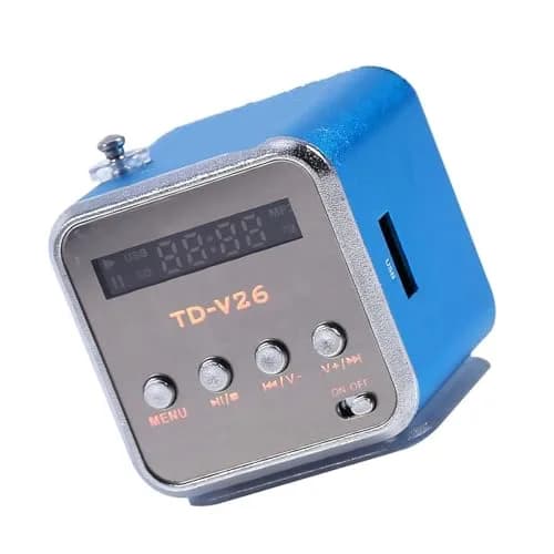 Zerone Mini Speaker Digital Music Player 5x5cm | Portable MP3 with FM Radio & TF/USB Support thumbnail 5