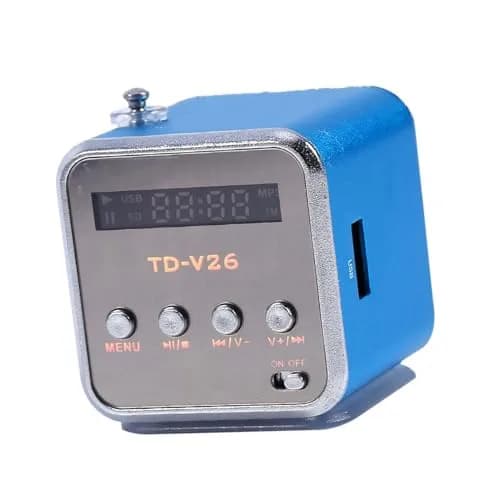 Zerone Mini Speaker Digital Music Player 5x5cm | Portable MP3 with FM Radio & TF/USB Support thumbnail 6