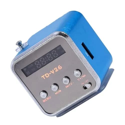 Zerone Mini Speaker Digital Music Player 5x5cm | Portable MP3 with FM Radio & TF/USB Support thumbnail 7