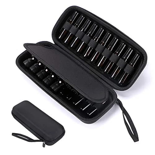 Hipiwe EVA Essential Oils Carrying Case Organizer for 20Pcs 5ml 10ml Bottle | Water-Resistant, Lightweight & Compact thumbnail 1