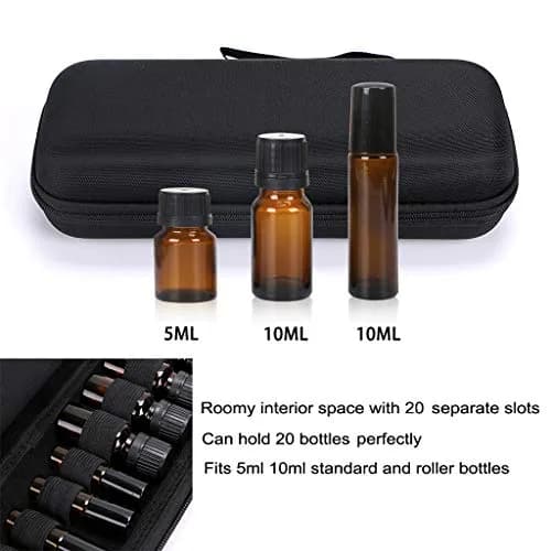 Hipiwe EVA Essential Oils Carrying Case Organizer for 20Pcs 5ml 10ml Bottle | Water-Resistant, Lightweight & Compact thumbnail 4