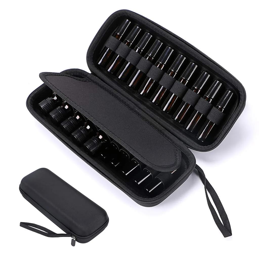 Hipiwe EVA Essential Oils Carrying Case Organizer for 20Pcs 5ml 10ml Bottle | Water-Resistant, Lightweight & Compact - main product image