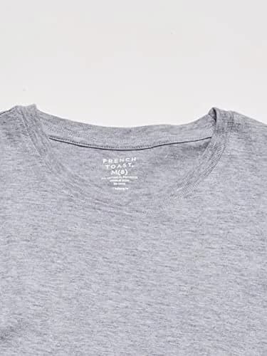 French Toast Boys' Long Sleeve Crewneck Tee Heather Gray 5 | Soft, Durable Cotton for Active Kids thumbnail 2