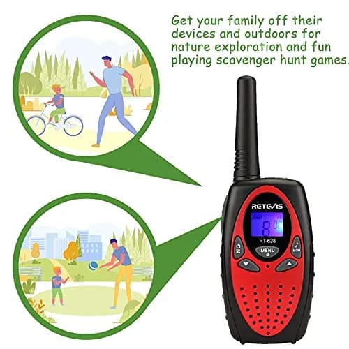 Retevis RT628 Walkie Talkies for Kids & Family | 22 Channels, VOX, Keypad Lock, 4 Pack thumbnail 6