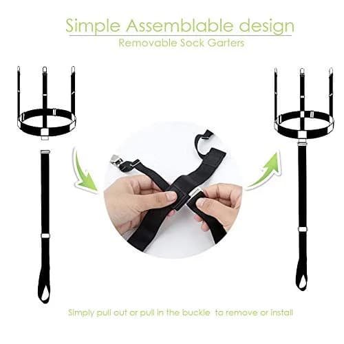 JUMYGEAR Stirrup Shirt Stays for Men, Police, Military, Law Enforcement | Adjustable, Ergonomic, Durable thumbnail 3