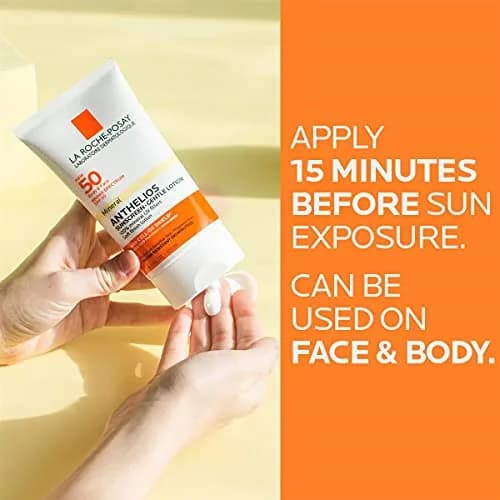 La Roche-Posay Anthelios Mineral Sunscreen SPF 50 Gentle Lotion 75ml (2.5 Fl Oz) | Broad Spectrum UVA/UVB Protection thumbnail 5