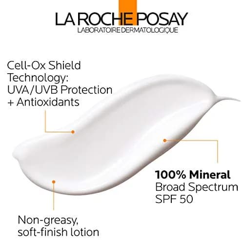 La Roche-Posay Anthelios Mineral Sunscreen SPF 50 Gentle Lotion 75ml (2.5 Fl Oz) | Broad Spectrum UVA/UVB Protection thumbnail 3