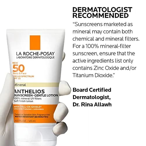 La Roche-Posay Anthelios Mineral Sunscreen SPF 50 Lotion 81ml (2.74 Fl Oz) | Broad Spectrum UVA/UVB Protection thumbnail 6