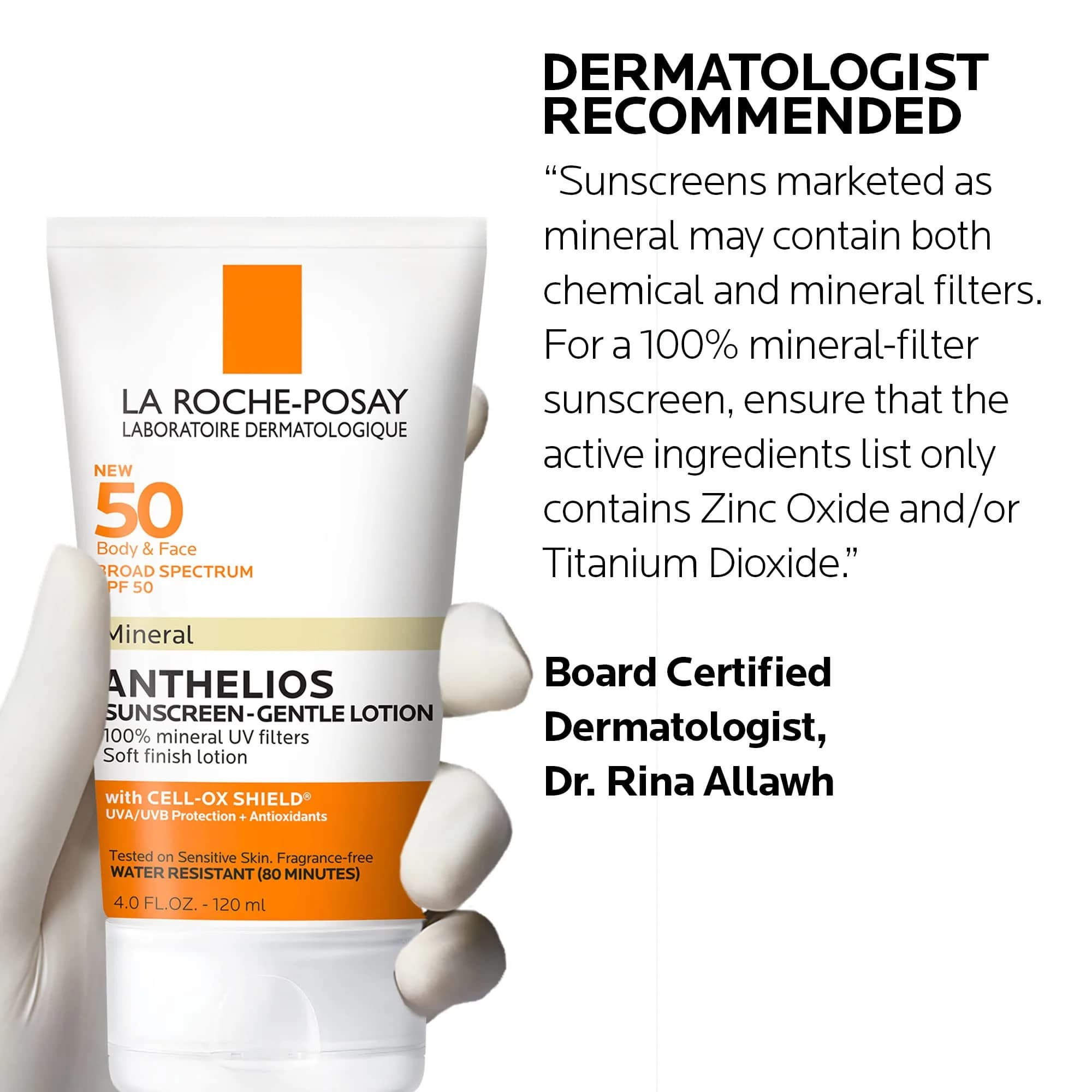 La Roche-Posay Anthelios Mineral Sunscreen Lotion SPF 50 Gentle | Broad Spectrum UVA/UVB Protection - view 6