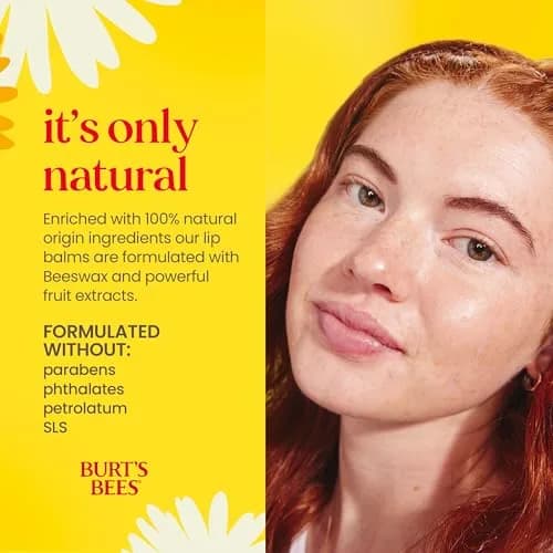 Burt's Bees Vanilla Bean Lip Balm 4 Tubes | Natural Hydration for Dry Lips thumbnail 5