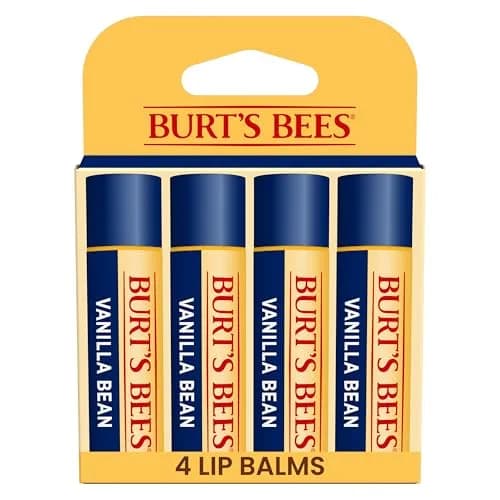 Burt's Bees Vanilla Bean Lip Balm 4 Tubes | Natural Hydration for Dry Lips thumbnail 1