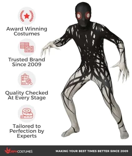 Morphsuits Zalgo Kids Costume Small (S) | Scary Creepypasta Bodysuit for Halloween & Parties thumbnail 5