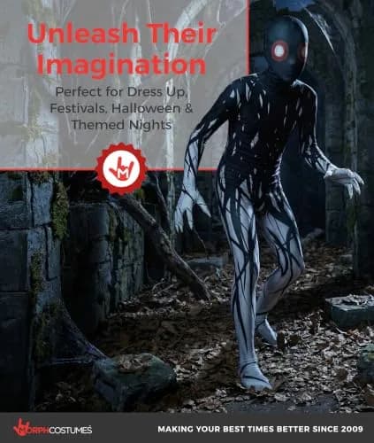 Morphsuits Zalgo Kids Costume Small (S) | Scary Creepypasta Bodysuit for Halloween & Parties thumbnail 6