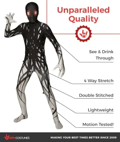 Morphsuits Zalgo Kids Costume Small (S) | Scary Creepypasta Bodysuit for Halloween & Parties thumbnail 2