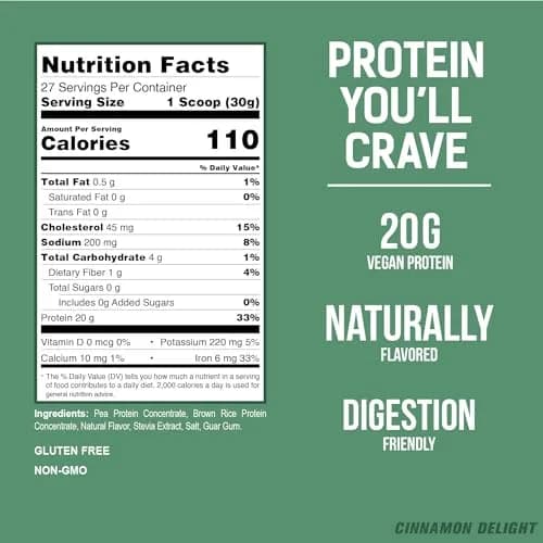 PEScience Select Vegan Protein Powder Cinnamon Delight | Plant-Based, Dairy & Gluten Free, 27 Servings thumbnail 5