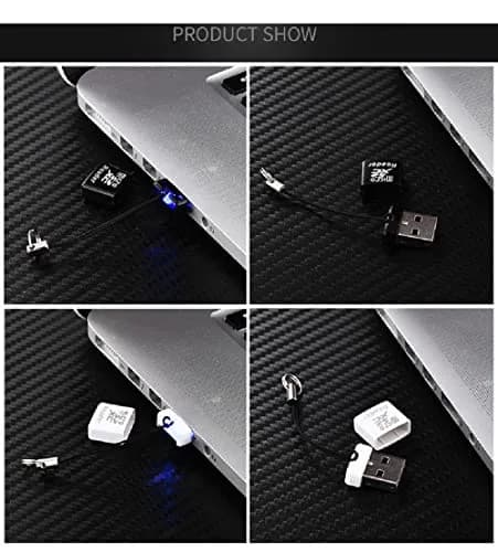 Cotchear MINI Super Speed Micro SD/SDXC TF USB 2.0 Card Reader Adapter with Keychain, 512GB Compatible | Plug-and-Play thumbnail 4