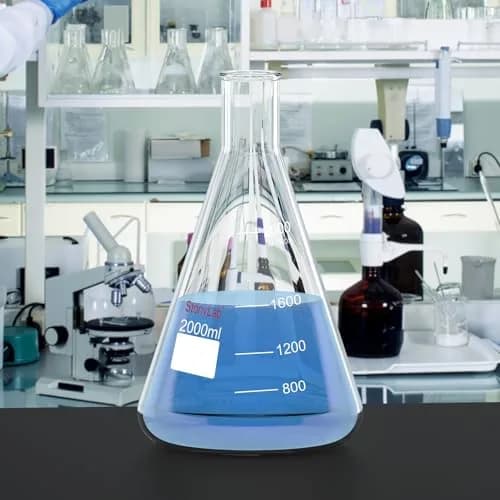 stonylab 2000 ml Narrow Mouth Erlenmeyer Glass Flask | Heavy Duty Rim, 2 L, Borosilicate thumbnail 5