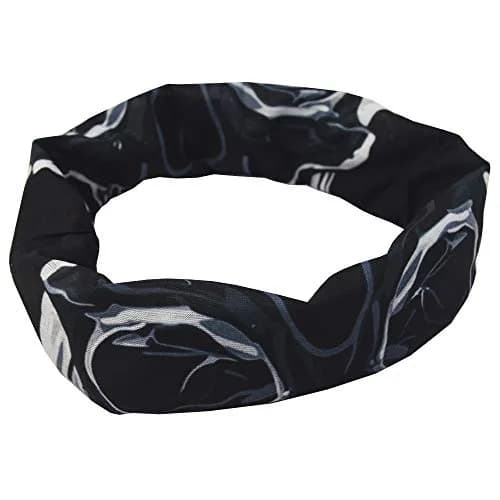 Obacle White-Line Skull Half Face Mask - Seamless 3D Tube Bandana for Men & Women thumbnail 4